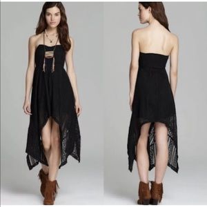 Free People Black Lace Dress Size 4 Asymmetrical
